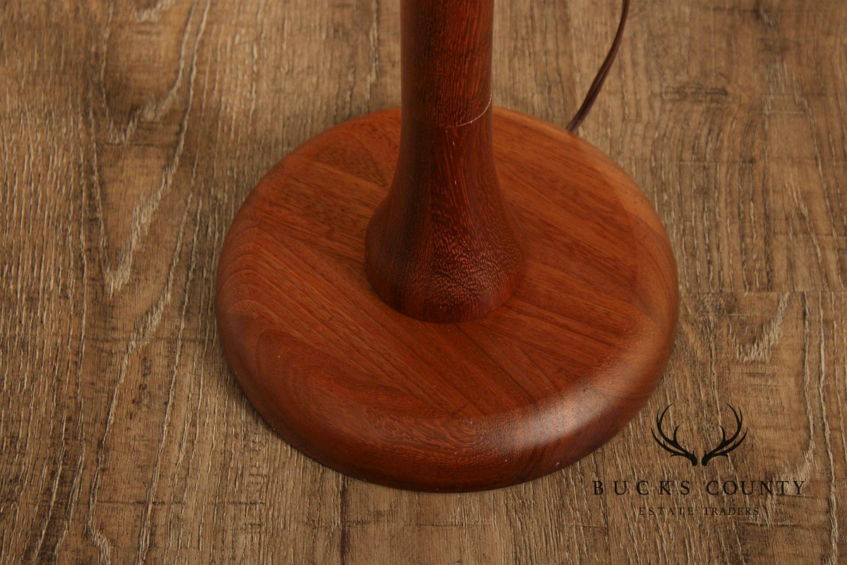 Vintage Danish Modern Teak Columnar Floor Lamp
