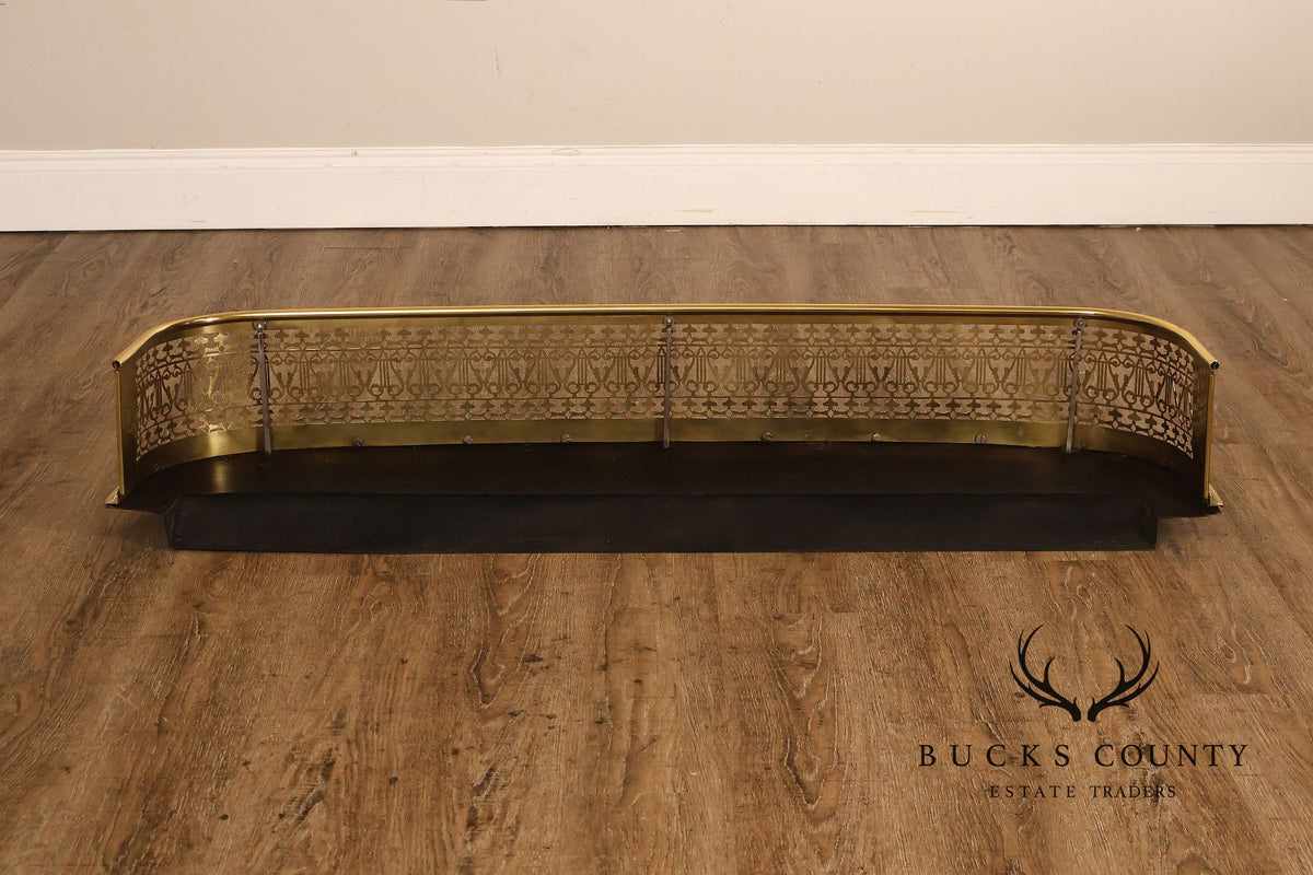 Federal Style Brass Fireplace Fender