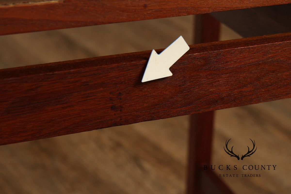 Jens Risom Style Mid Century Modern Walnut Console