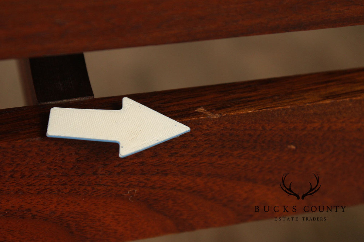 Jens Risom Style Mid Century Modern Walnut Console