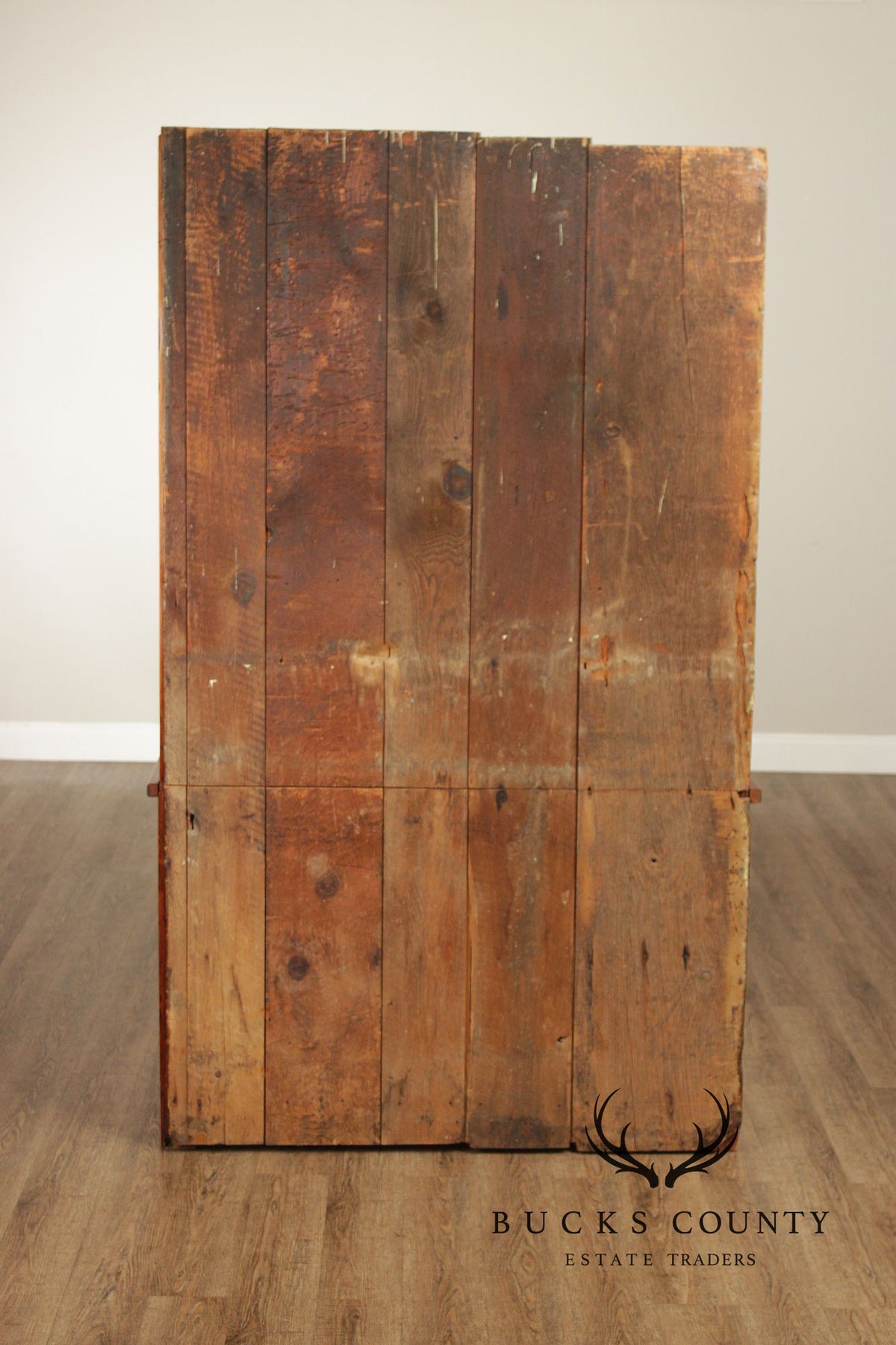 Antique American Pine Deep Stepback Cupboard