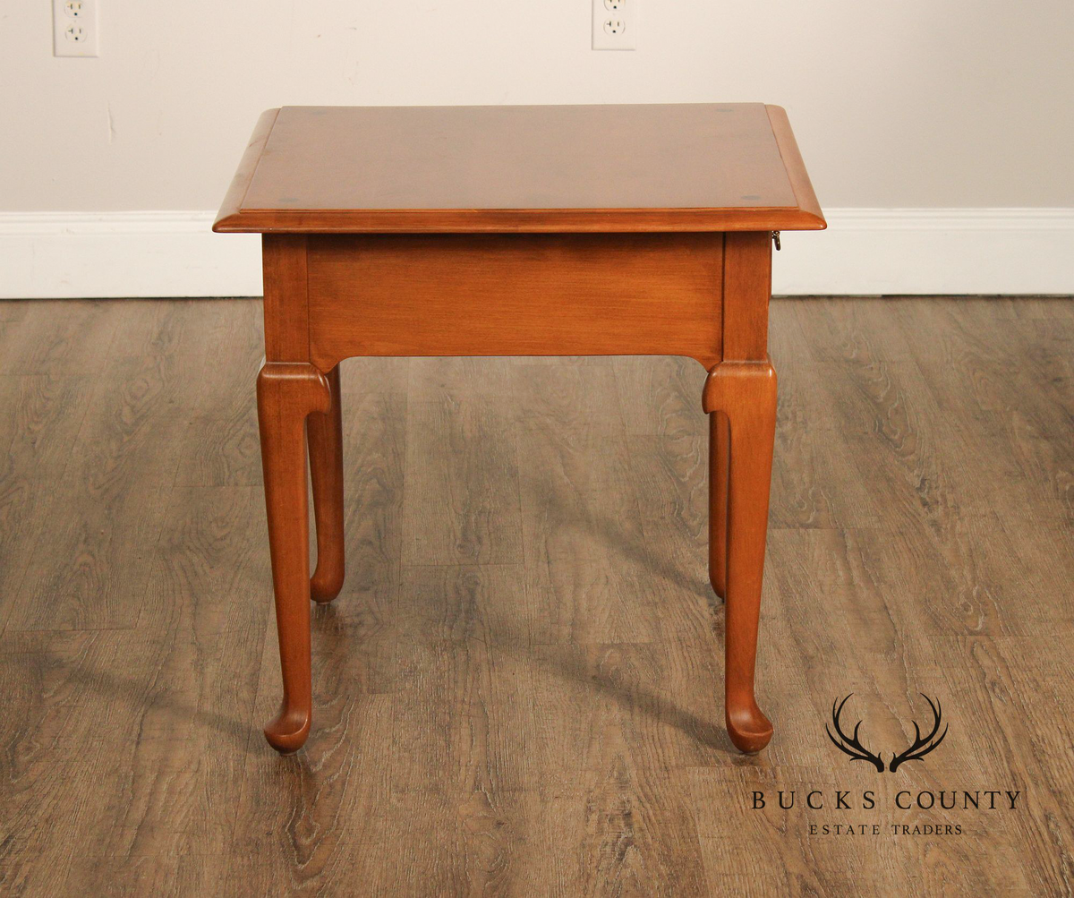 Ethan Allen Queen Anne Style Maple End Table