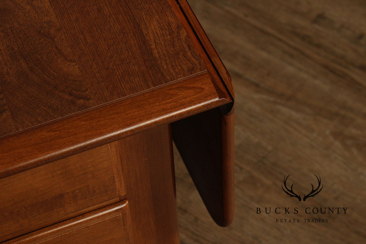 Ethan Allen Heirloom Nutmeg Maple Colonial Style Maple Drop Leaf Side Table