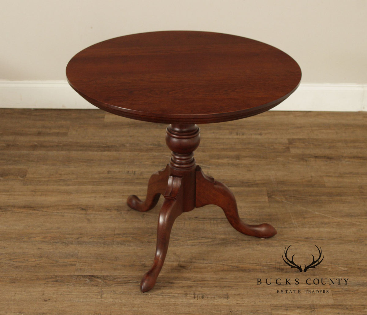 Pennsylvania House Chippendale Style Round Cherry Side Table