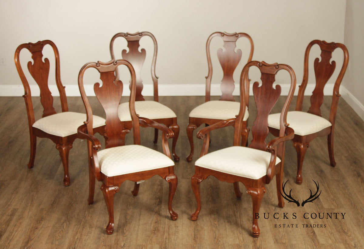 Pennsylvania House Set Of Six Queen Anne Cherry Dining Chairs