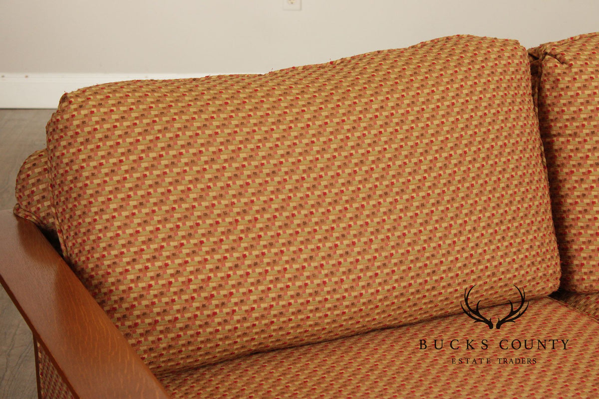Stickley Mission Collection Oak Sofa With Loose Cushions