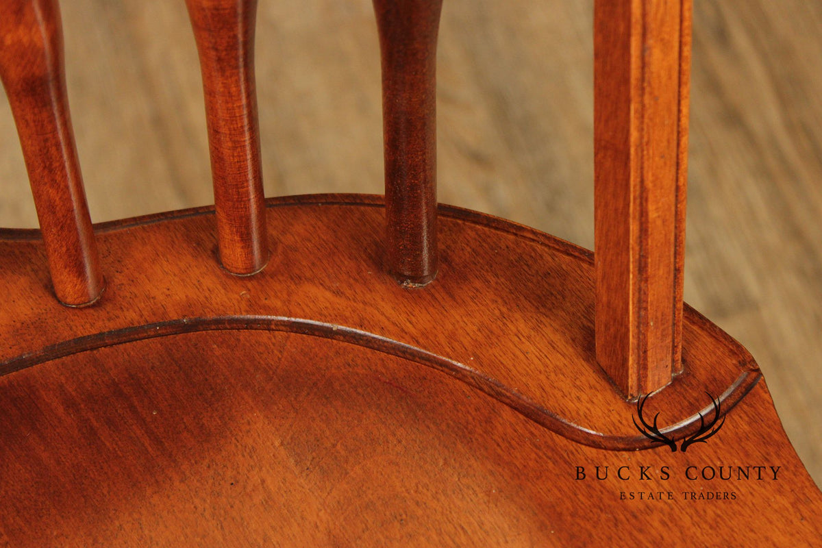 Nichols & Stone Set Of Four Maple Sack Back Windsor Dining Chairs