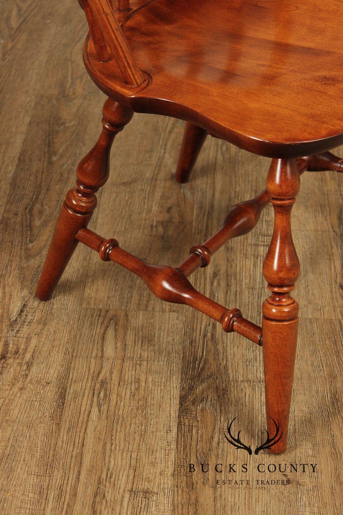 Nichols & Stone Set Of Four Maple Sack Back Windsor Dining Chairs