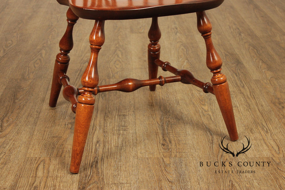 Nichols & Stone Set Of Four Maple Sack Back Windsor Dining Chairs