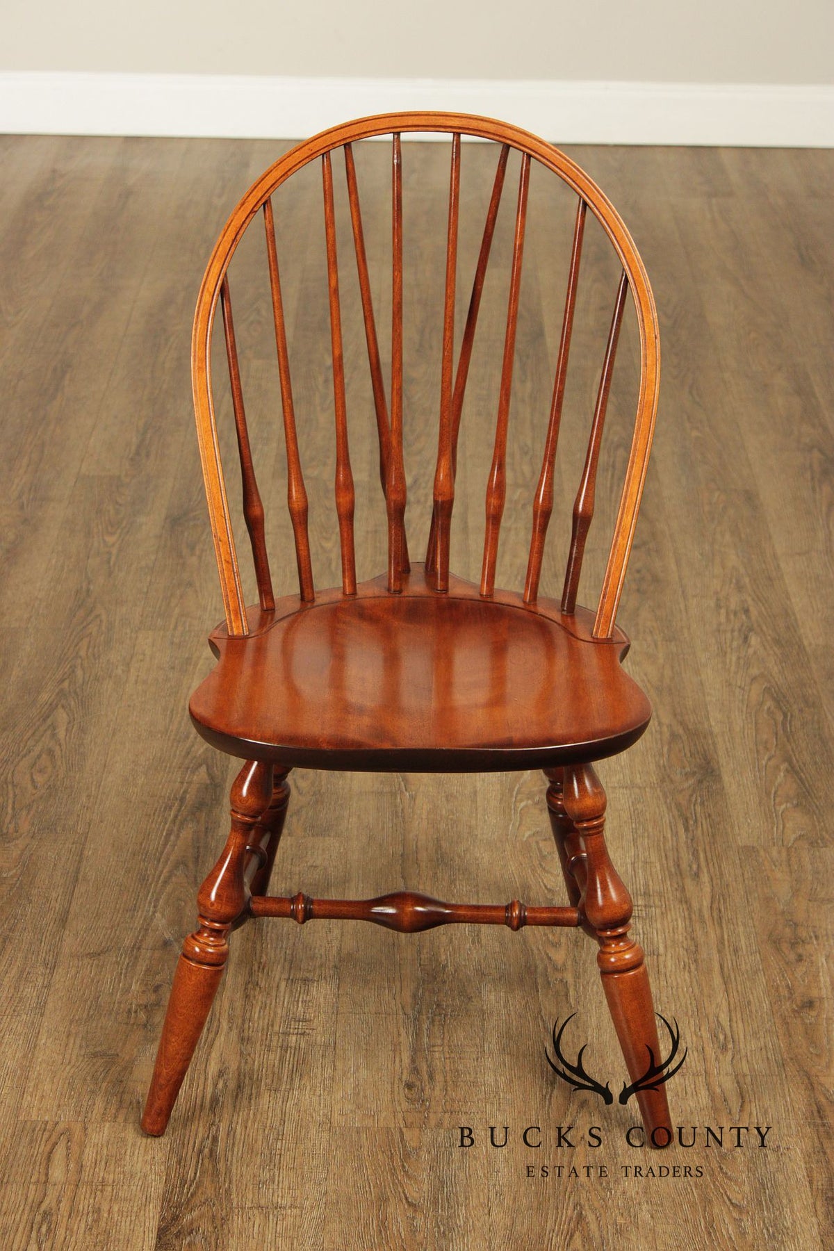 Nichols & Stone Set Of Four Maple Sack Back Windsor Dining Chairs