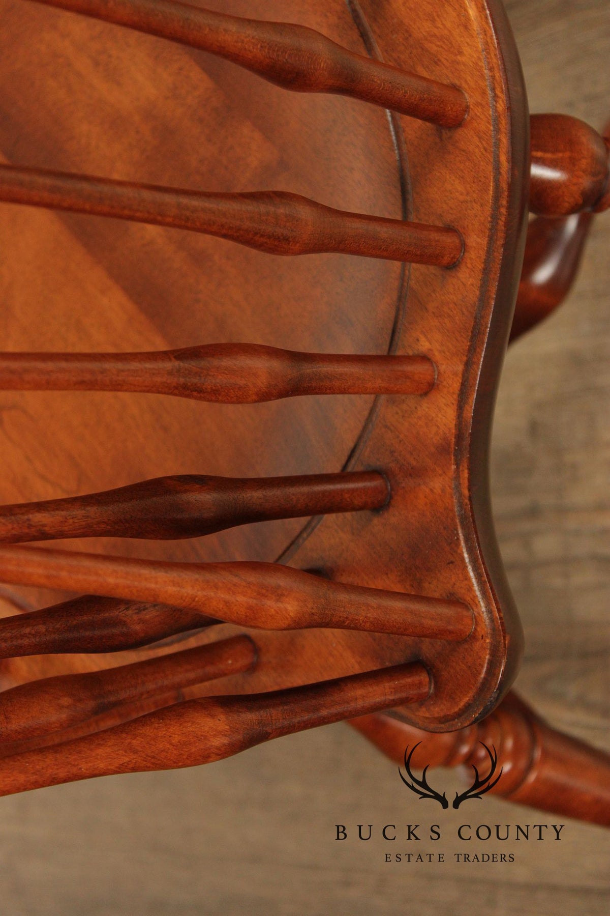 Nichols & Stone Set Of Four Maple Sack Back Windsor Dining Chairs