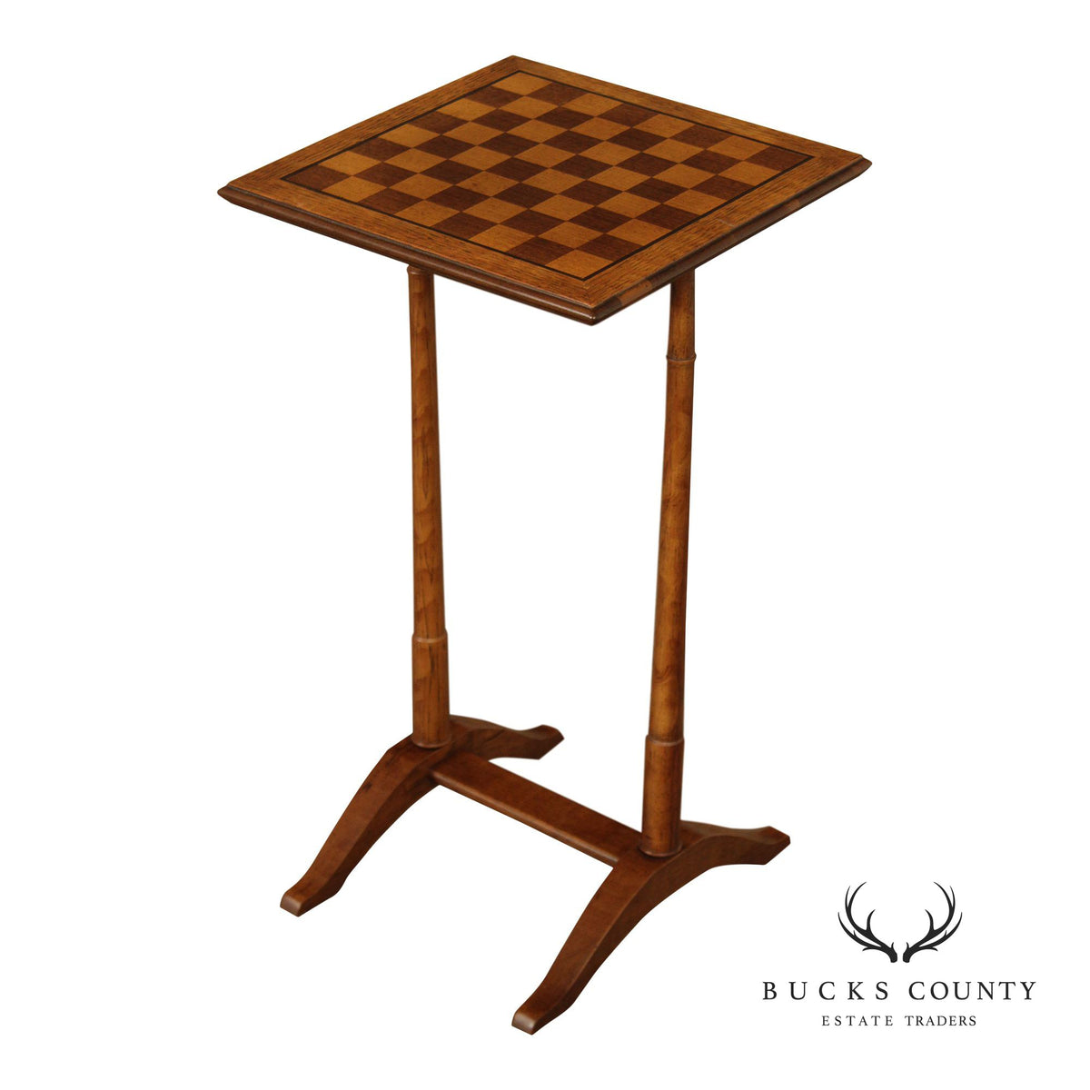 Knob Creek Federal Style Inlaid Checkerboard Game Table