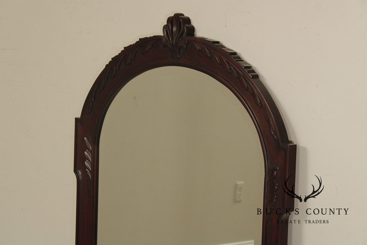 Henkel Harris Carved Frame Arched Mahogany Mirror