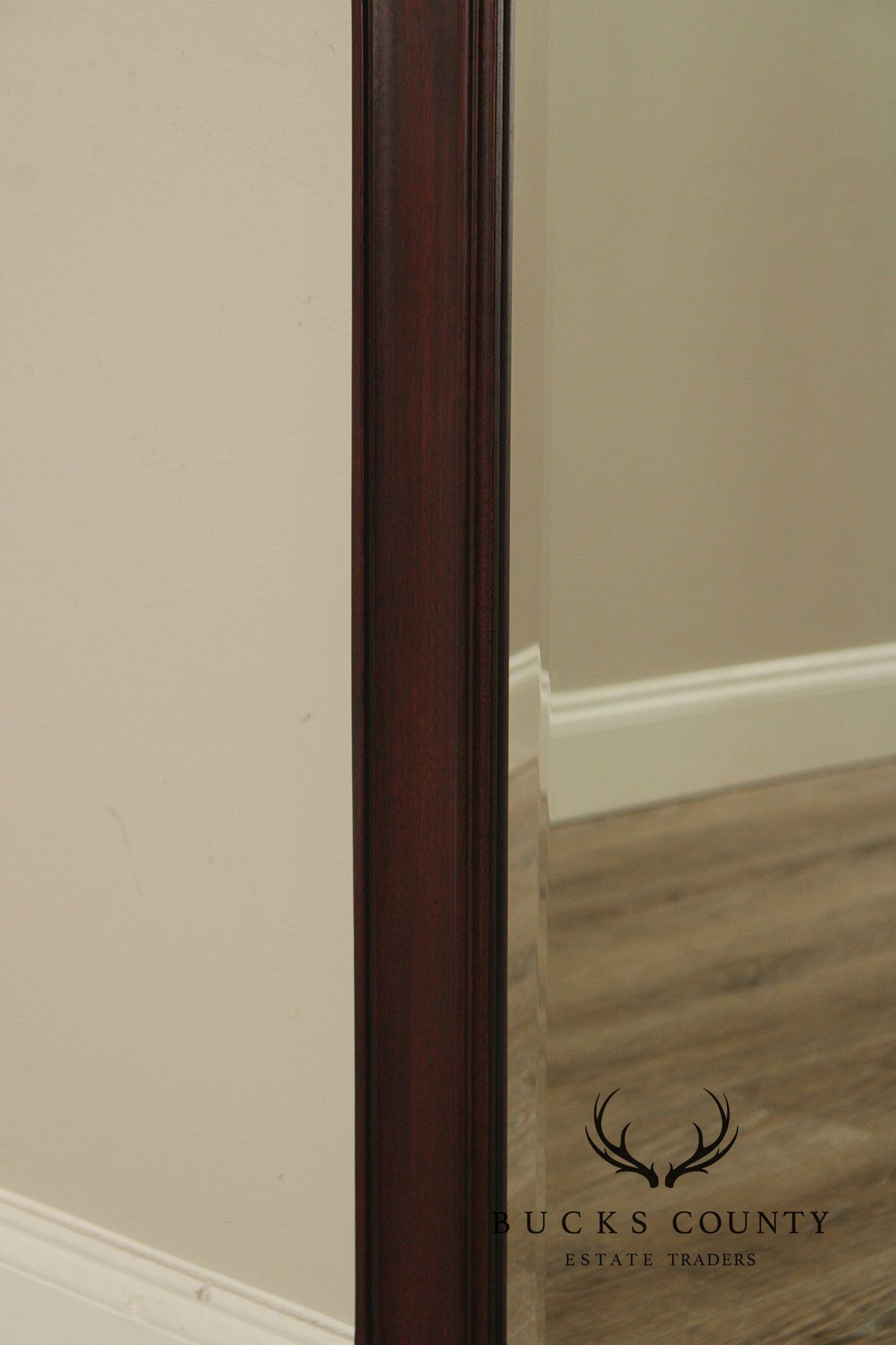 Henkel Harris Carved Frame Arched Mahogany Mirror