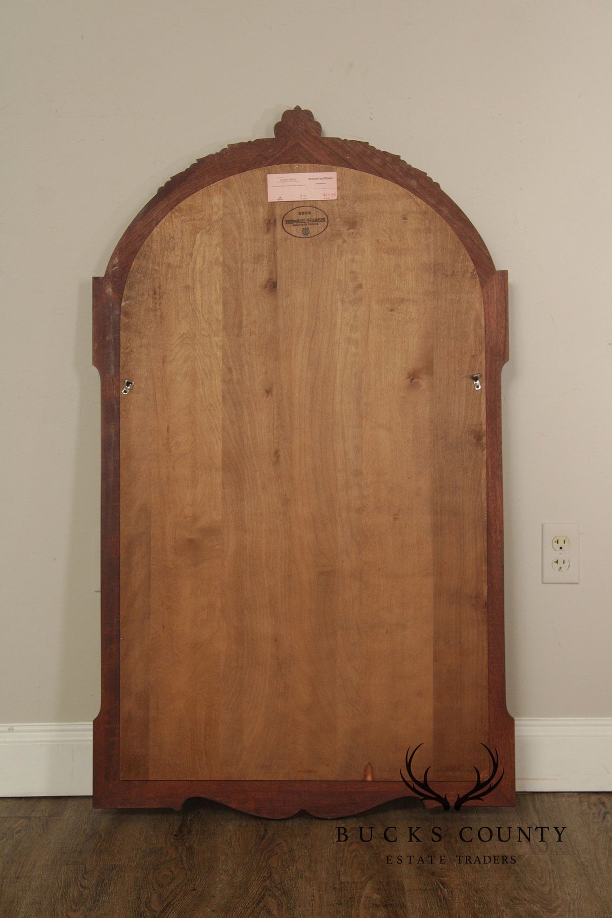 Henkel Harris Carved Frame Arched Mahogany Mirror