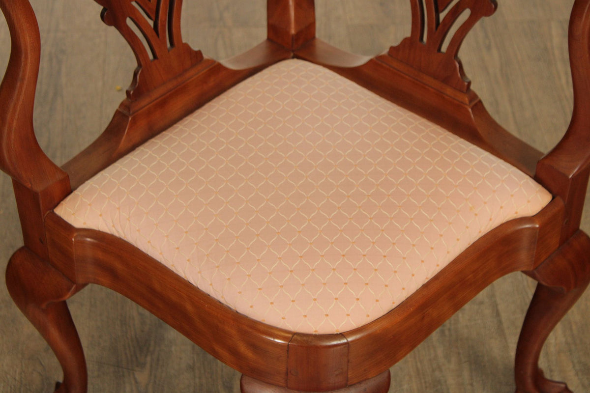 Robert Whitley Fine Quality Chippendale Style Cherry Corner Chair