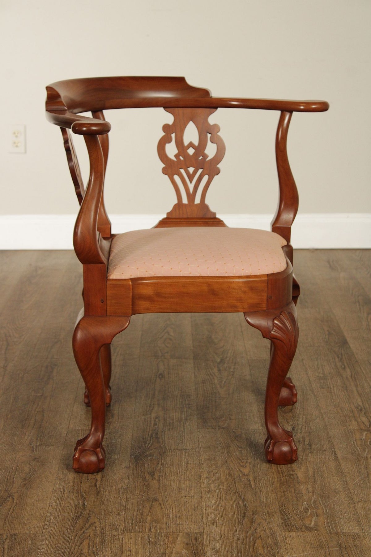 Robert Whitley Fine Quality Chippendale Style Cherry Corner Chair