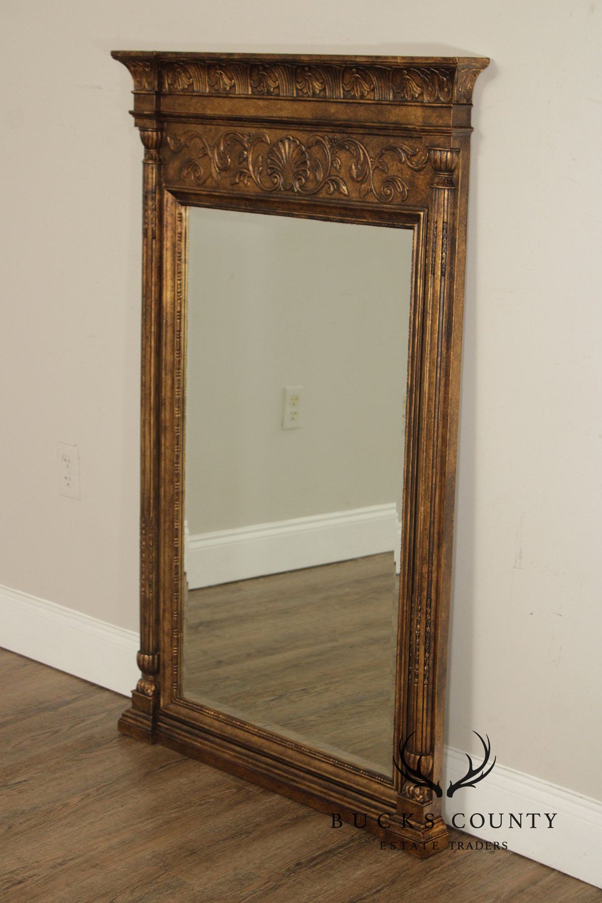 Henredon Charles X Neoclassical Style Giltwood Wall Mirror