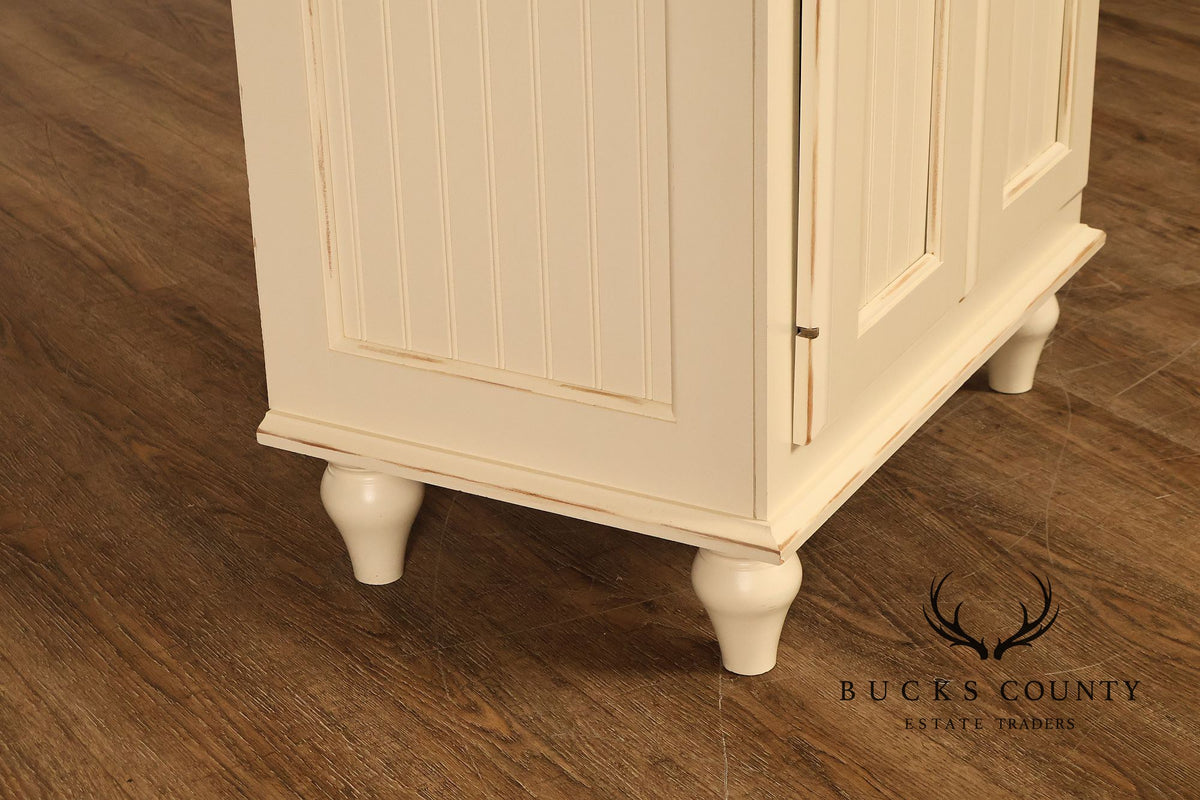 Coastal Style Painted Linen Cabinet