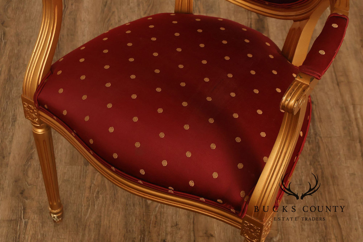 Ethan Allen French Louis XVI Style Giltwood Desk Chair