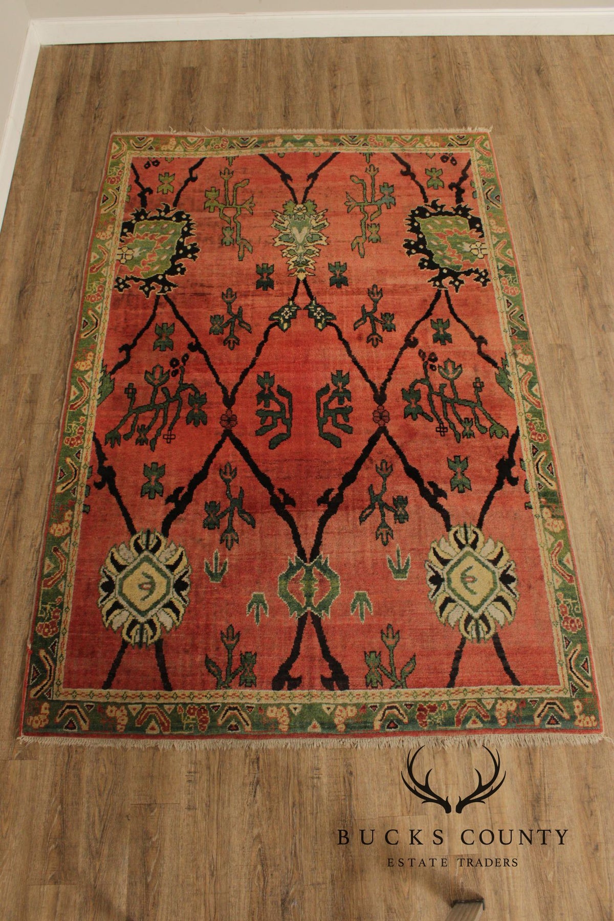 Khotan Style Hand Knotted Wool Area Rug 6'x 9'
