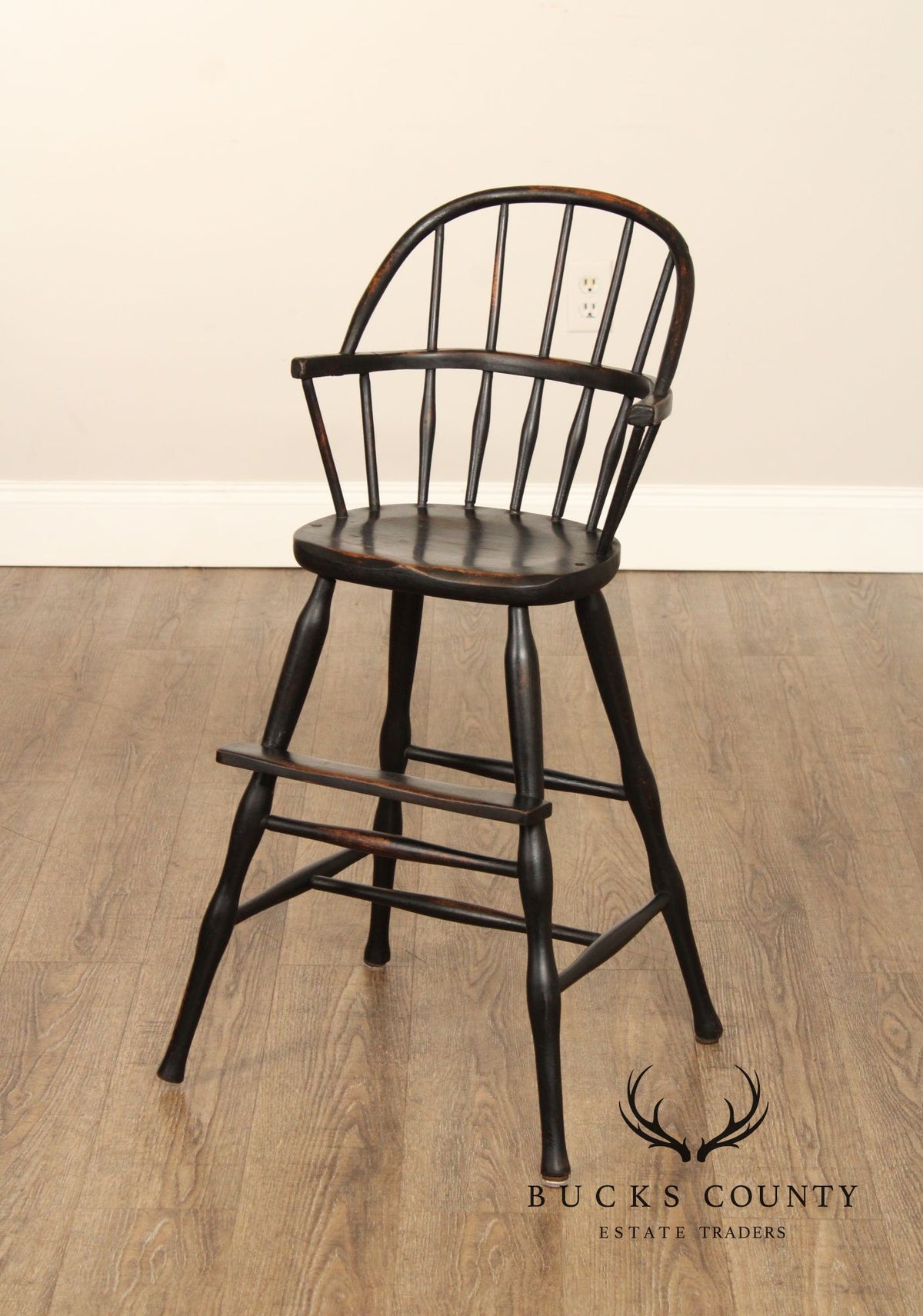 Antique Sack-Back Windsor Child's High Chair