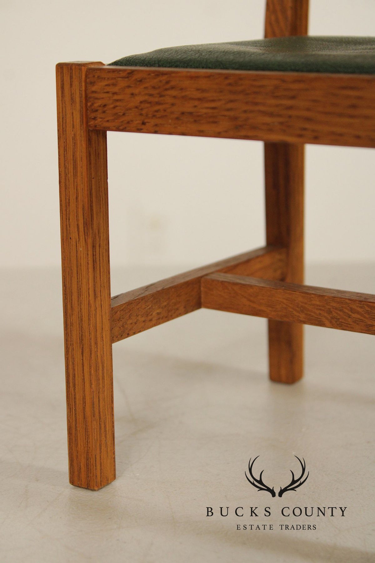 Stickley T.C. Timber Doll House Furniture Set of Four Miniature Oak Spindle Dining Chairs
