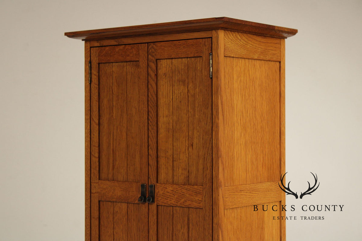 Stickley T.C. Timber Mission Oak Doll Furniture Collection Miniature Bed & Wardrobe Set