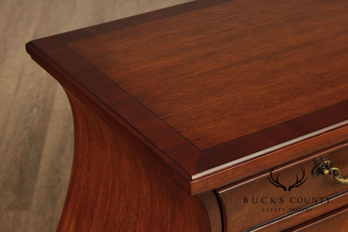 Ethan Allen Townhouse Collection Burlwood Bombe Chest