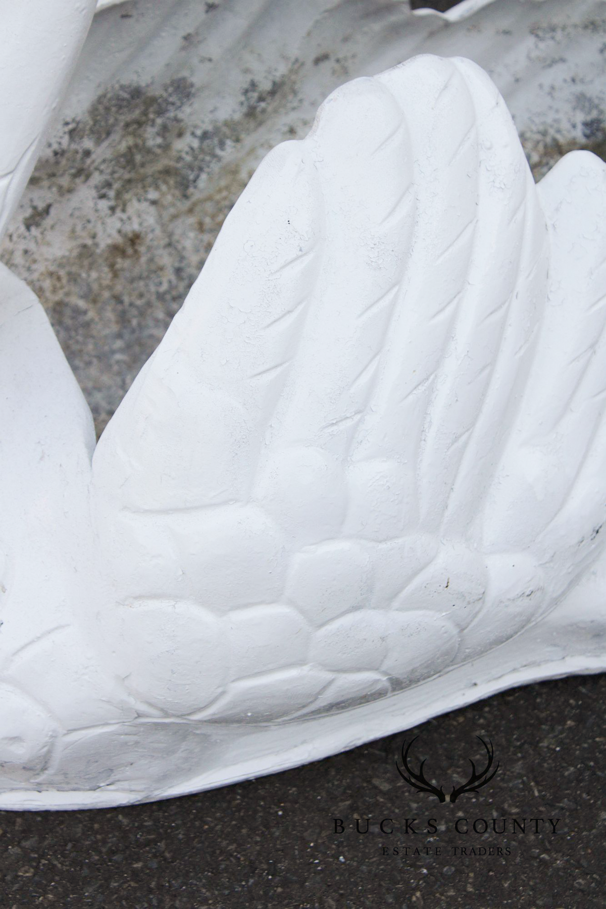 Vintage Cast Metal Swan Garden Planter