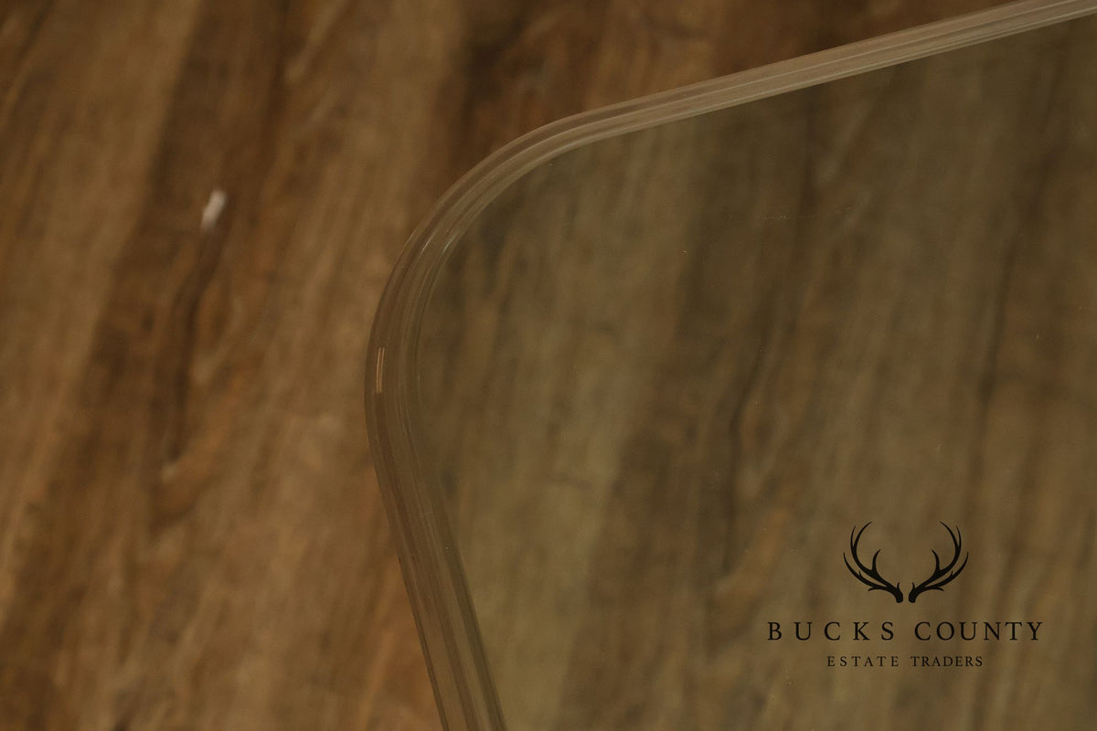 Pietro Costantini For Ello Glass Top Dining Table With Sculptural Base