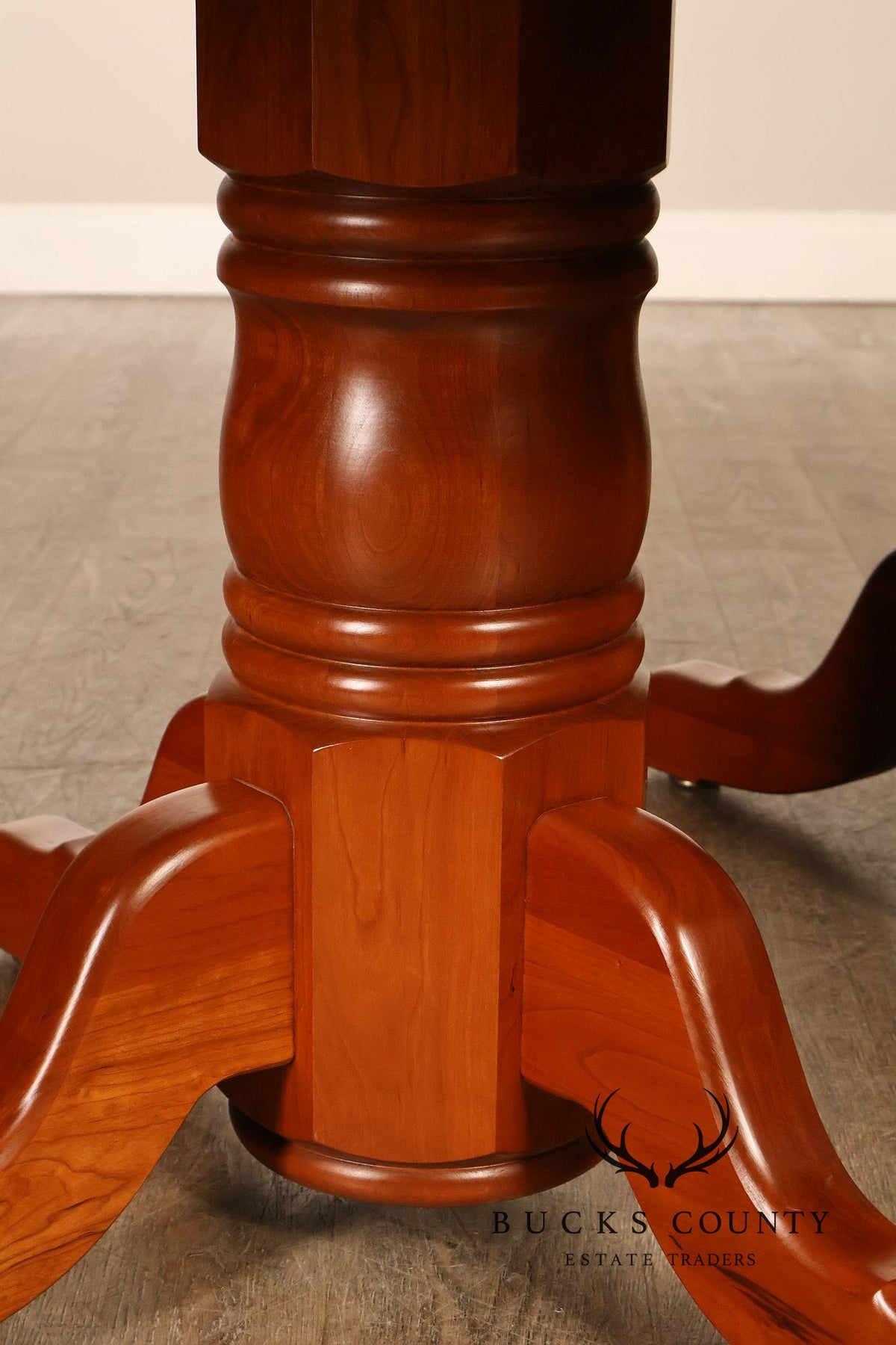 Amish Made Cherry Dining Table With Four Leaves