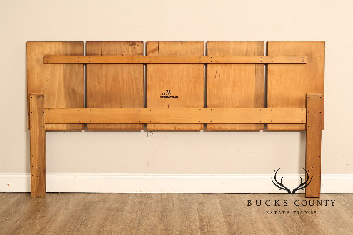 Lane Furniture Alpha Collection Mid Century Modern Burl Wood King Size Headboard