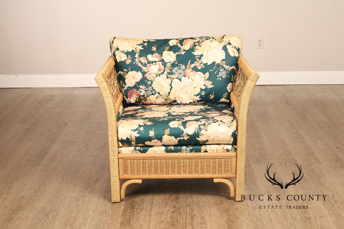 Lexington Henry Link  Furniture Wicker Upholstered Lounge Chair