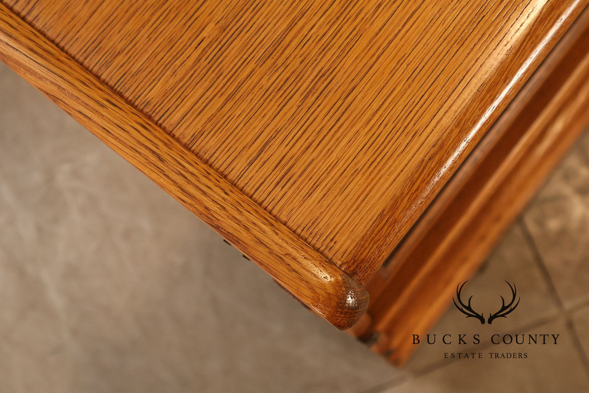 Arts & Crafts Three-Stack Oak Barrister Bookcase