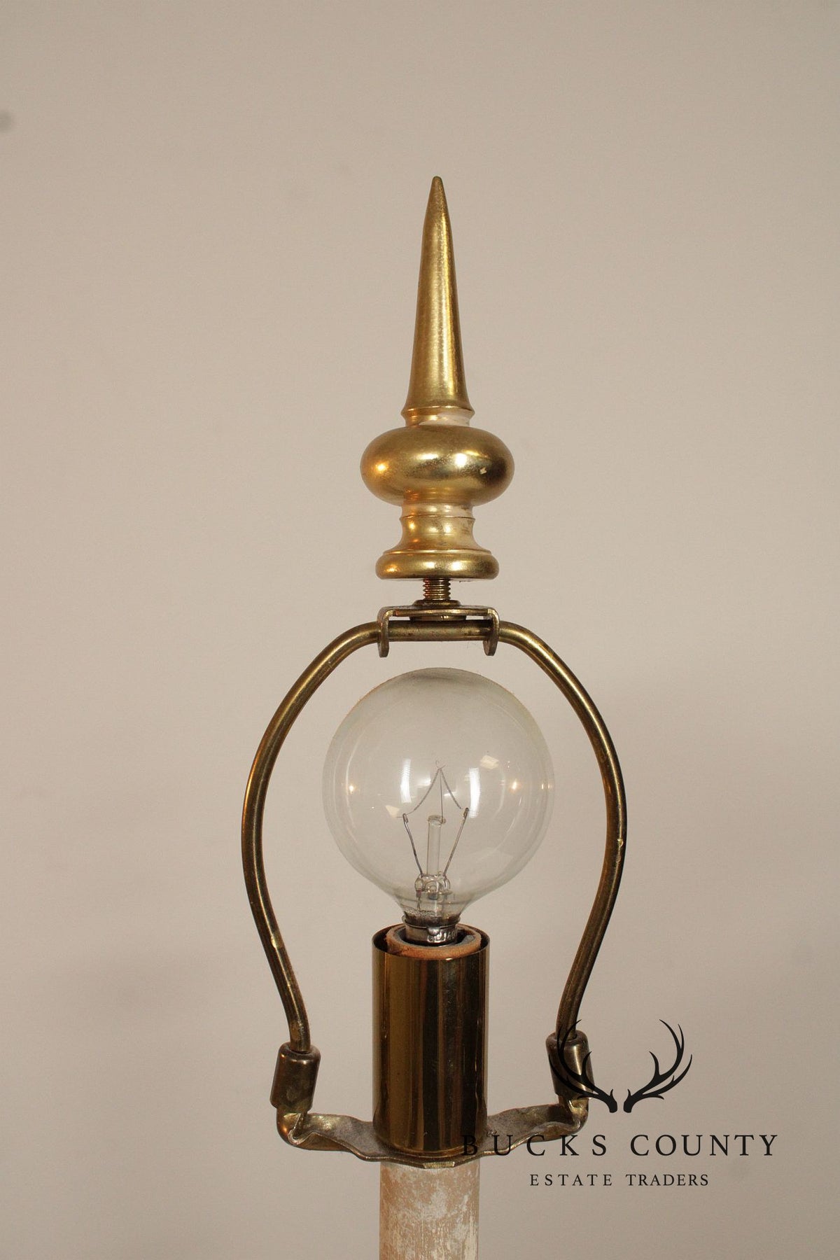 Neoclassical Style Pair of Travertine Table Lamps