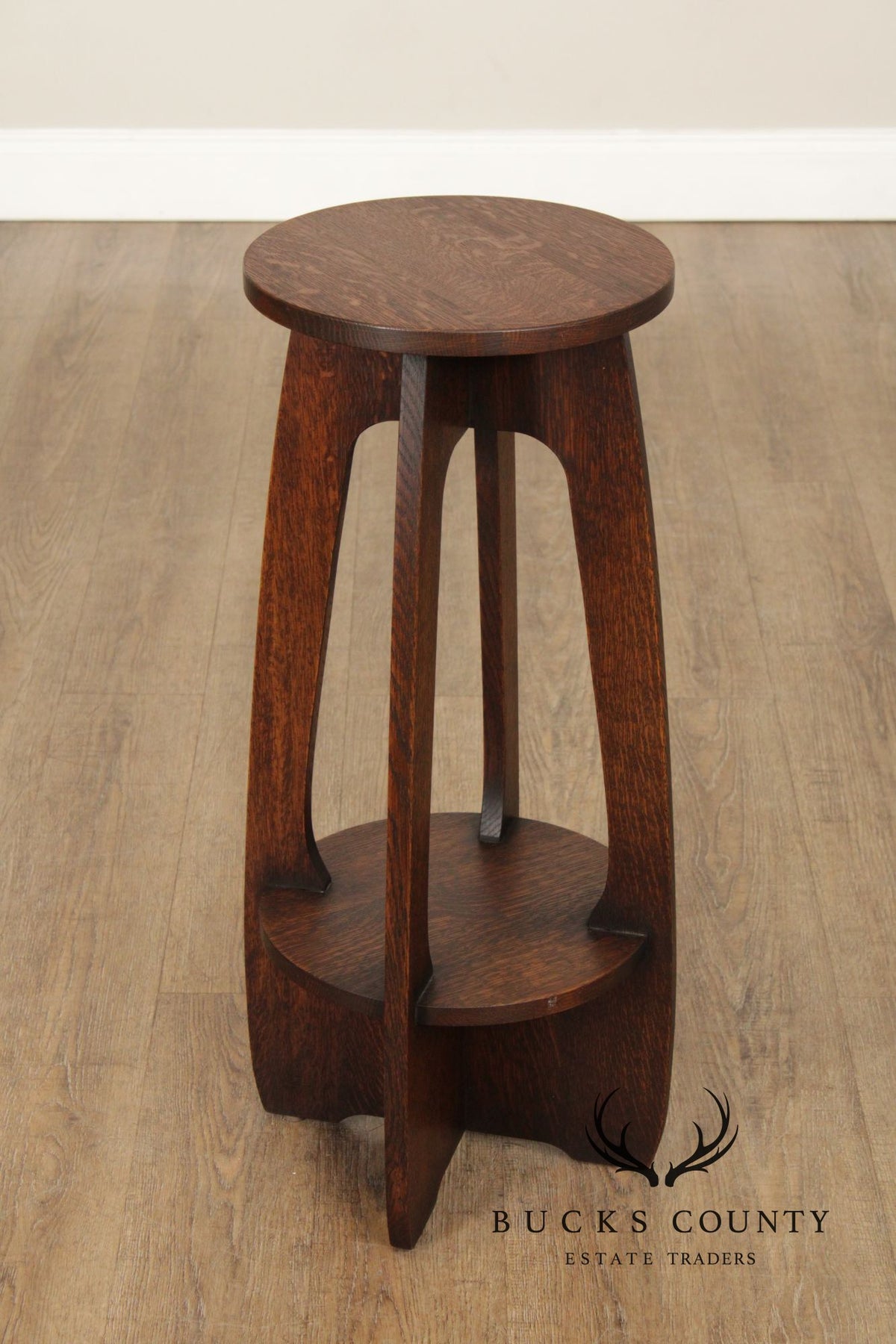 Warren Hile Studio Custom Crafted Mission Oak Fern Stand