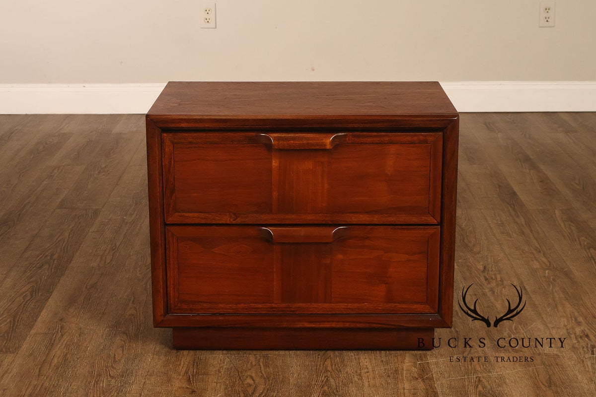 Mid Century Modern Two-Drawer Nightstand