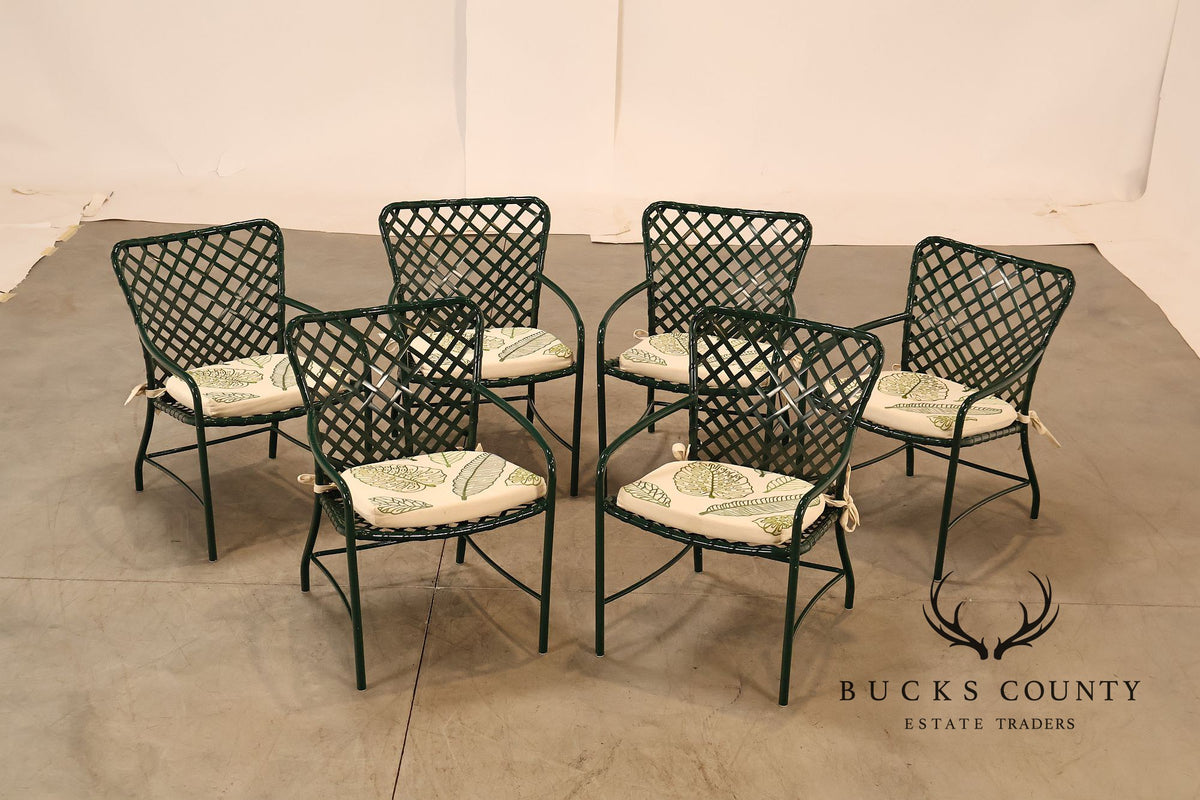 Brown Jordan Tamiami Hunter Green Patio Dining Table And 6 Chairs Set