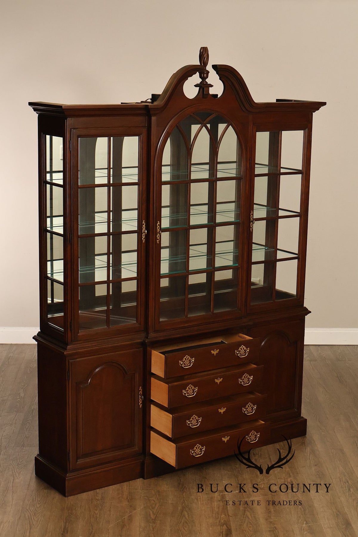 Harden Charleston Collection Cherry Breakfront China Cabinet