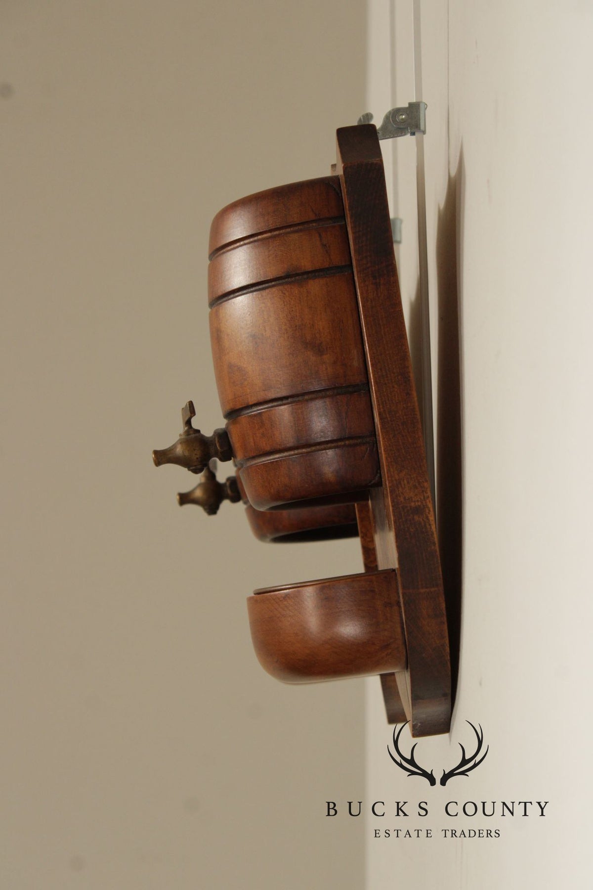 Pair Of Vintage Italian Wall Mounted Miniature Barrel Drink Sconces