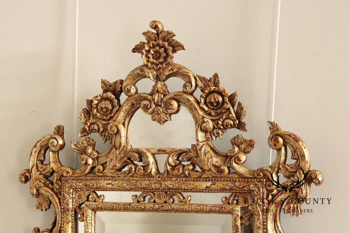 John Richard Italian Rococo Style Giltwood Carved Wall Mirror