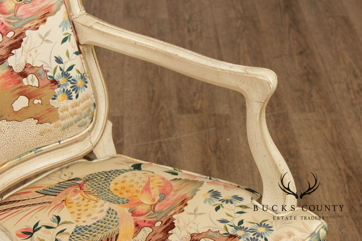 Henredon French Louis XV Style Vintage Set of Six Cane Back Dining Chairs