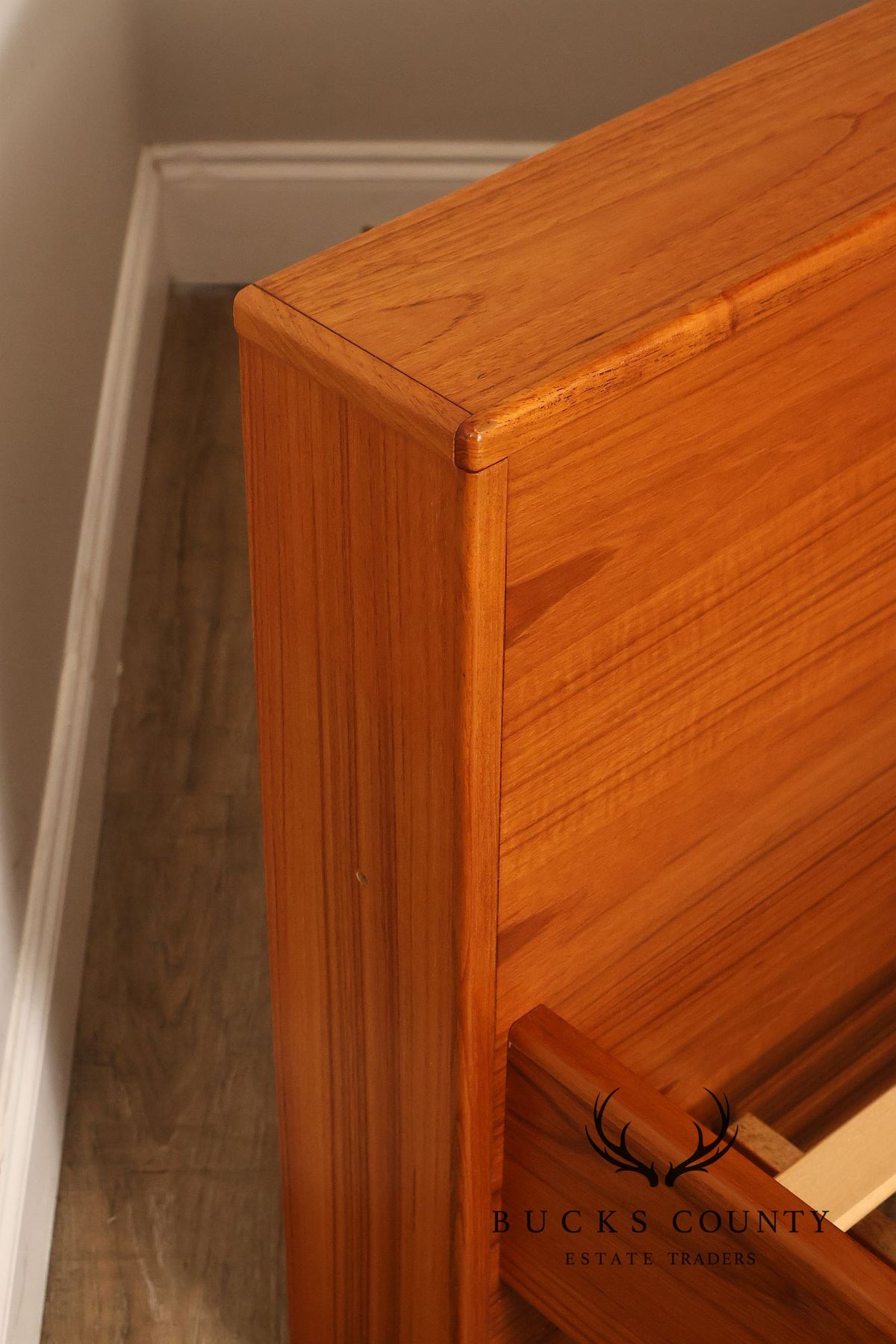 Scan Coll Danish Modern Queen Size Teak Platform Bed