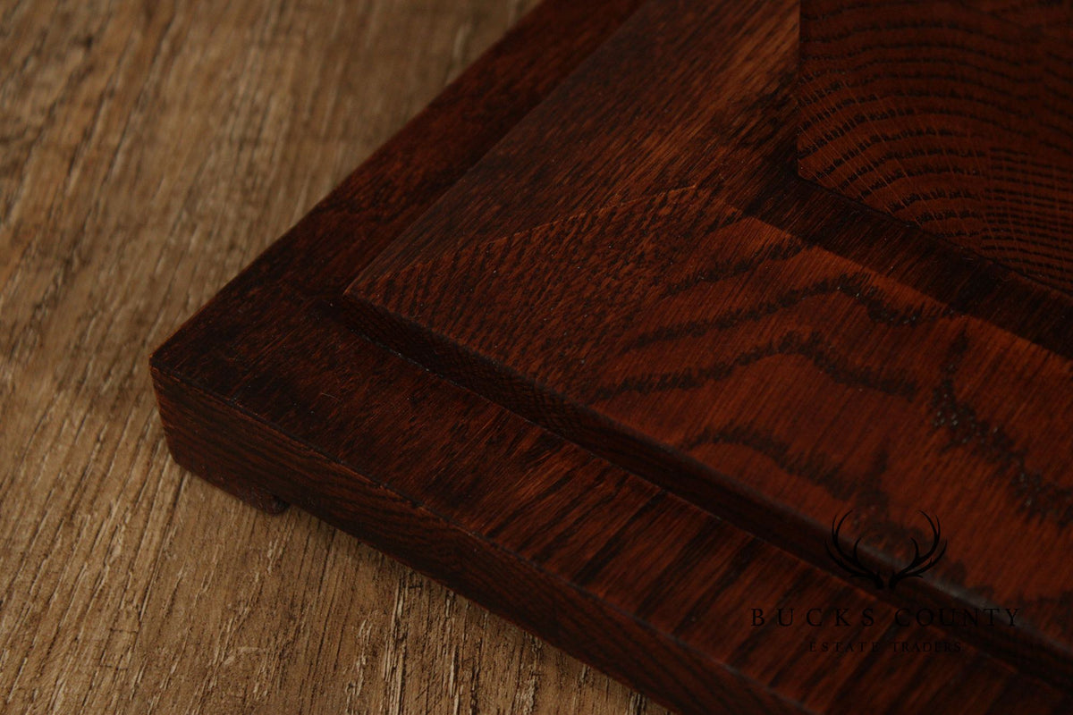 Quoizel Arts & Crafts Style Oak Floor Lamp