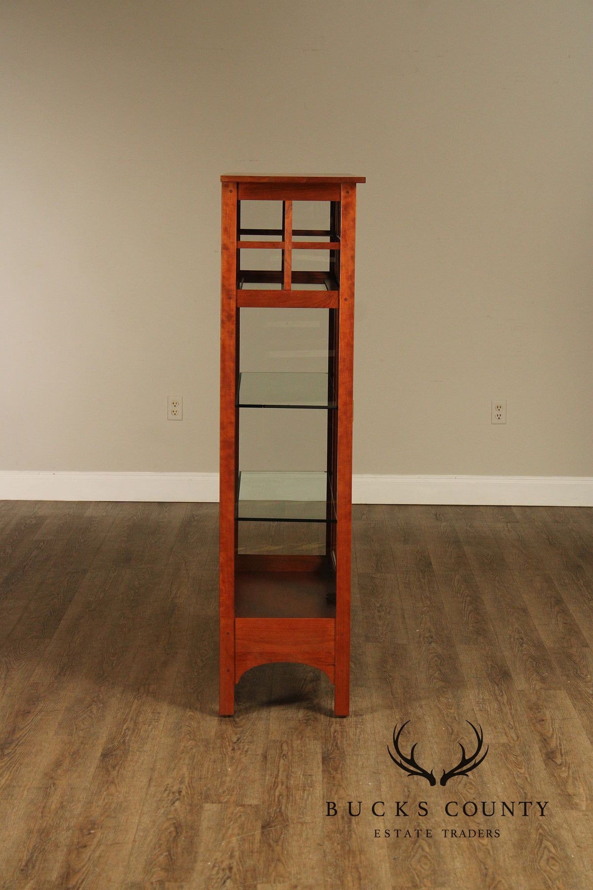 Stickley Mission Collection Cherry Two Door Display Cabinet