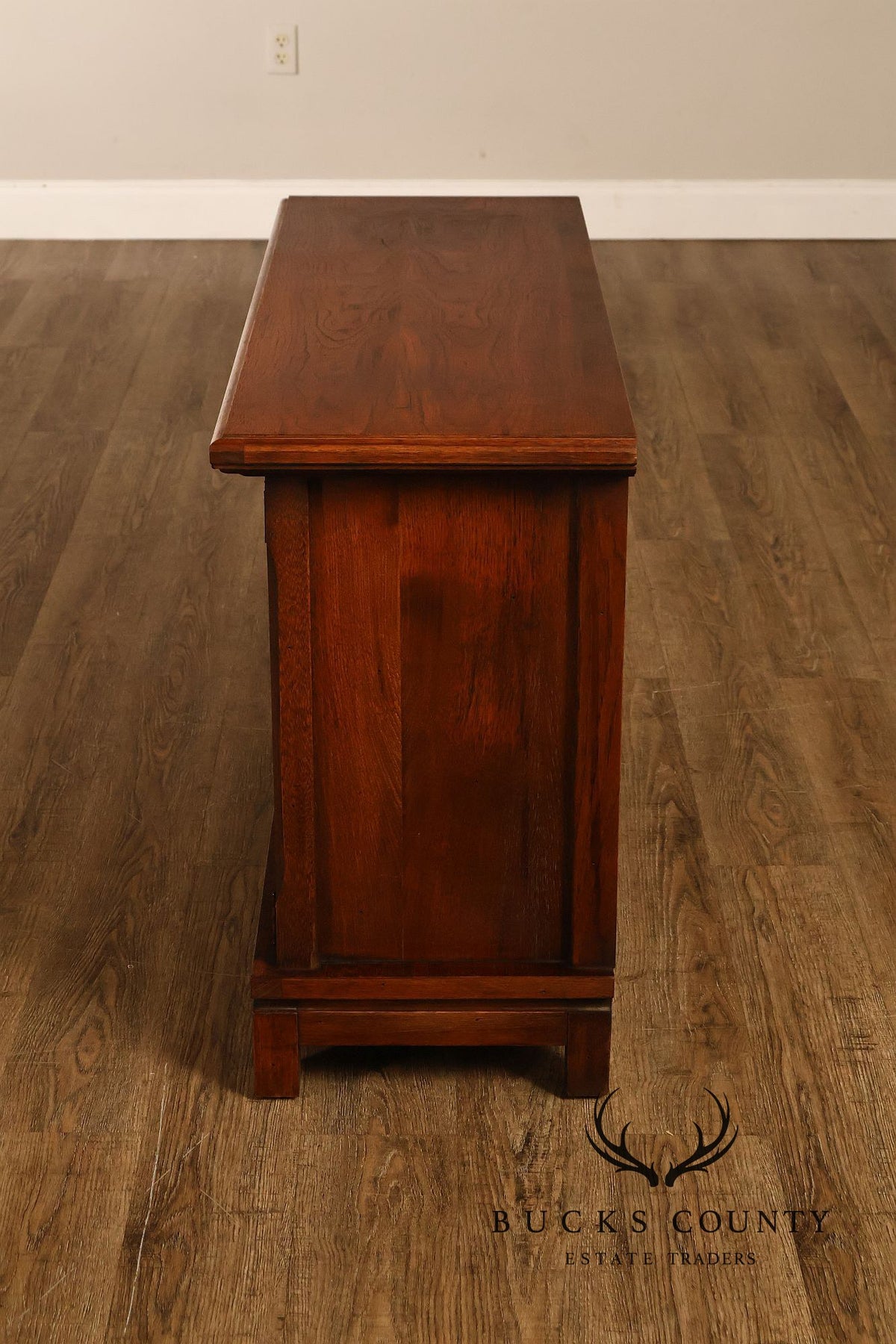 Vintage Spanish Revival Carved Oak Cabinet With Iron Hardware