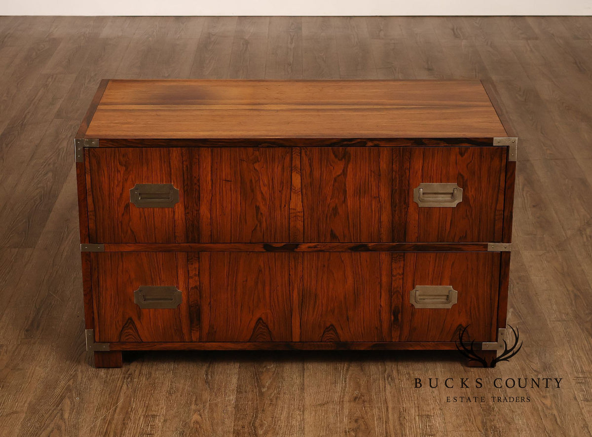Baker Campaign Style Rosewood Low Chest