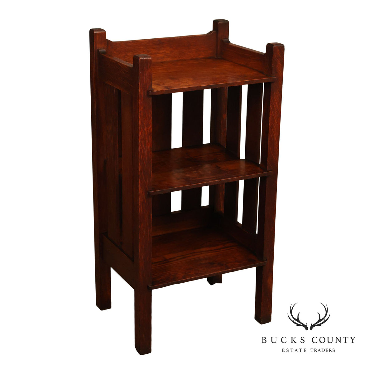Stickley Brothers Antique Mission Oak Magazine Stand Bookcase