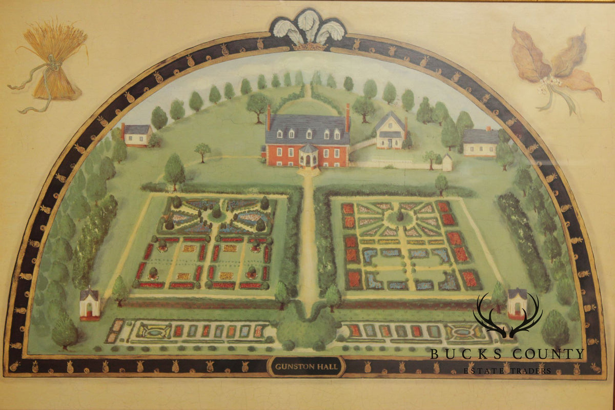 Alexandria Churchill Pair of Custom Framed Prints, 'Governor's Palace' and 'Gunston Hall'